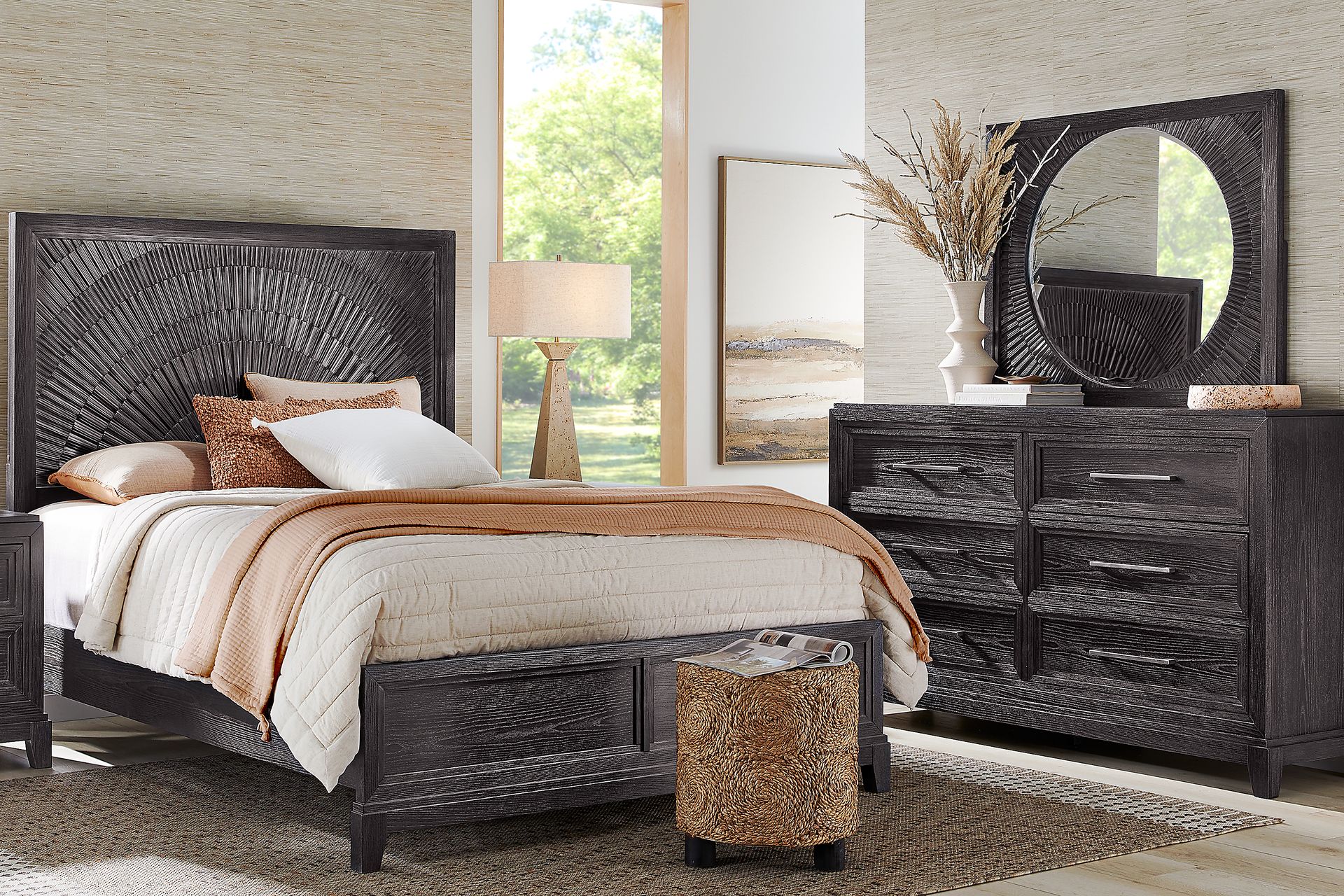 Sunside Way Black 3 Pc Queen Panel Bed - Image 2