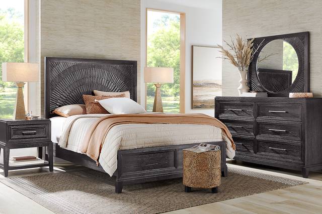 Sunside Way Black 7 Pc Queen Panel Bedroom - Thumbnail - Image 1