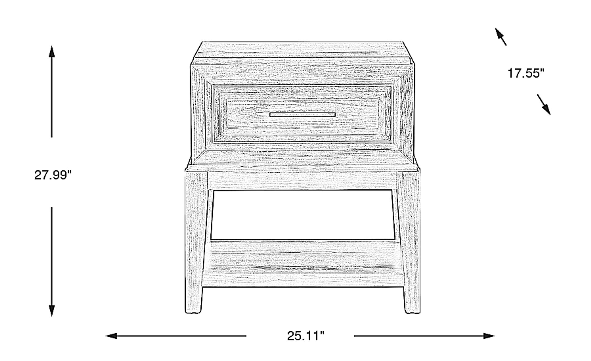 Dimension Image. Please refer to the Dimension Tab on this page for dimension details.