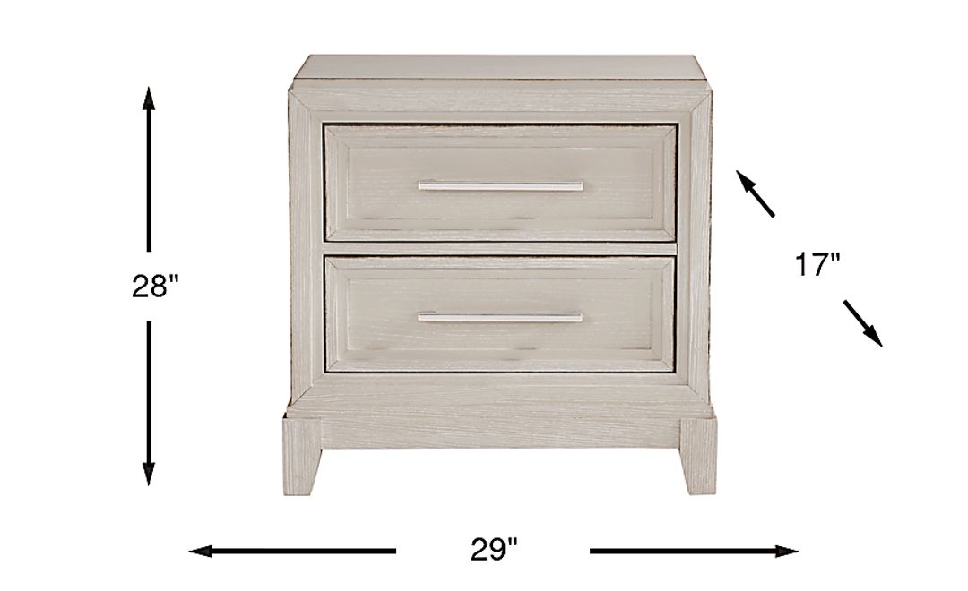 Sunside Way Sand 2 Drawer Nightstand