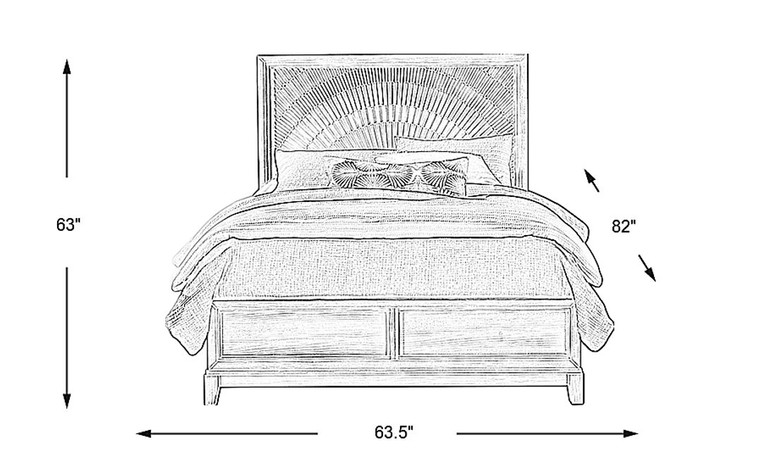 Sunside Way Sand 3 Pc Queen Bed