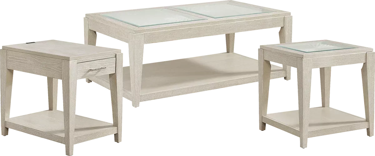 Sunside Way Sand Light Wood 3 Pc Occasional Table Set | Rooms to Go