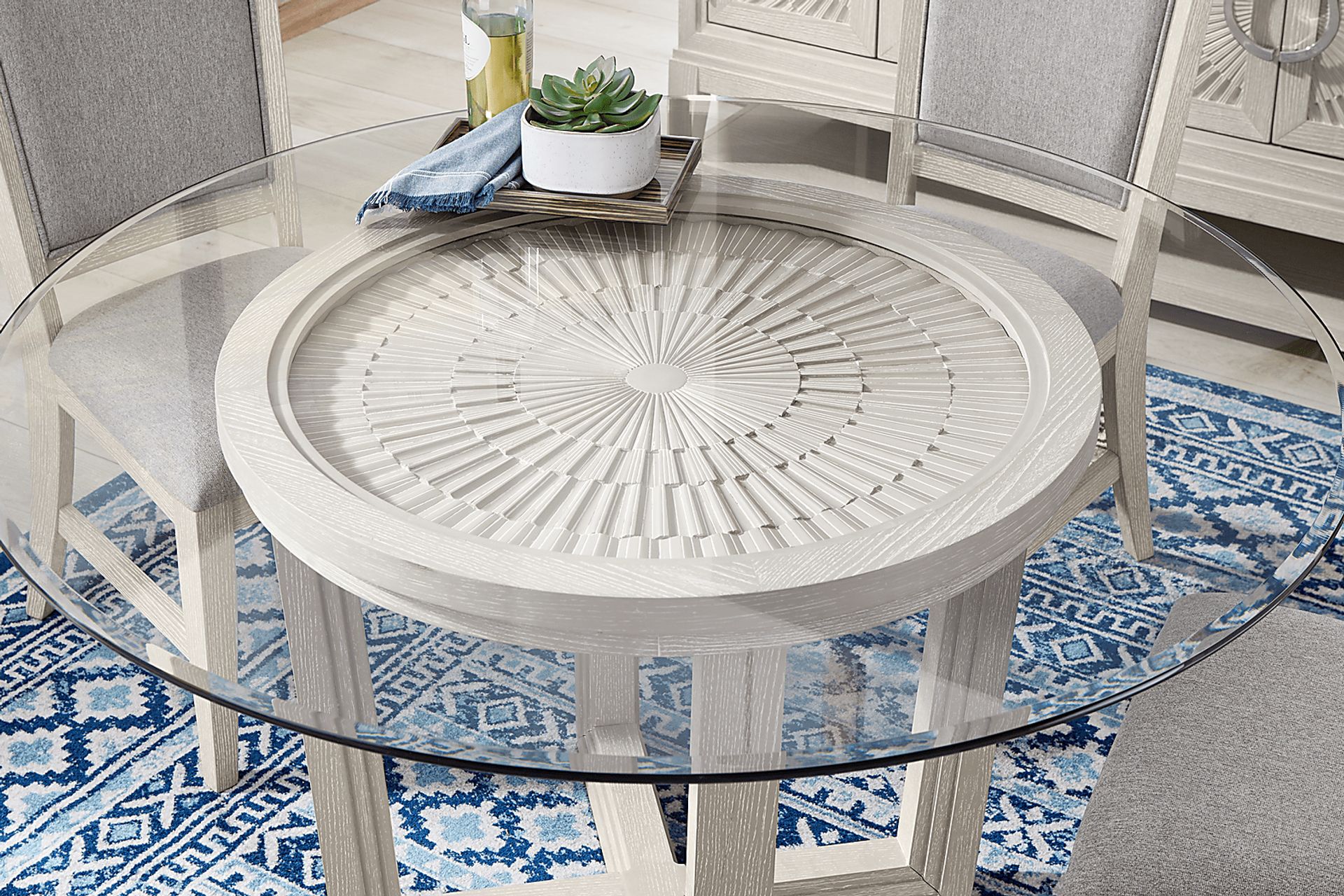 Sunside Way Sand 5 Pc Round Dining Room - Image 4