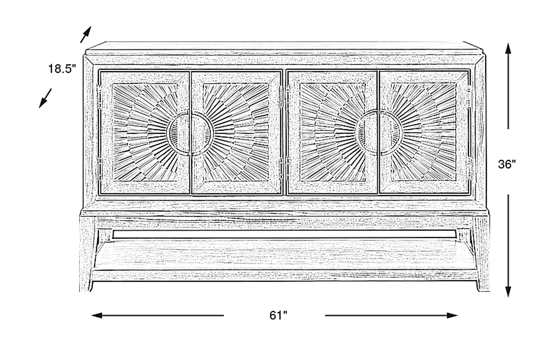 Dimension Image. Please refer to the Dimension Tab on this page for dimension details.