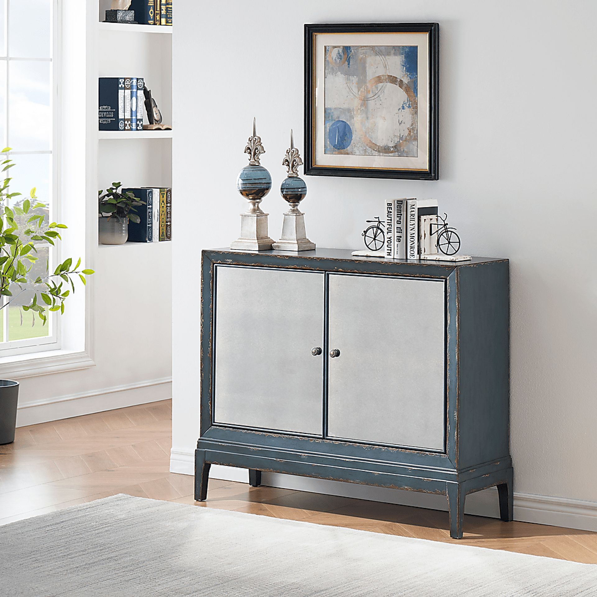 Sunstrand Blue Bar Cabinet - Image 2