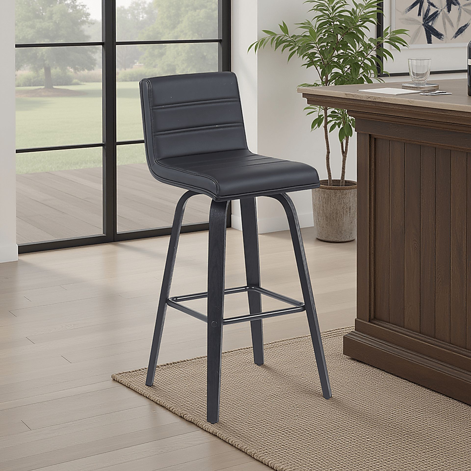 Sunways II Black Barstool - Image 2