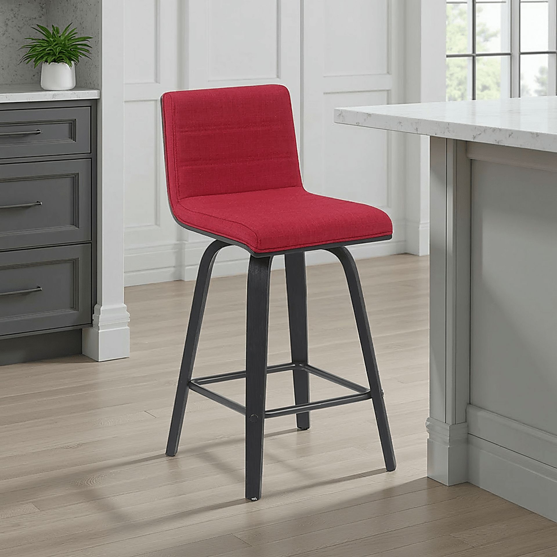 Sunways II Red Counter Height Stool - Image 2
