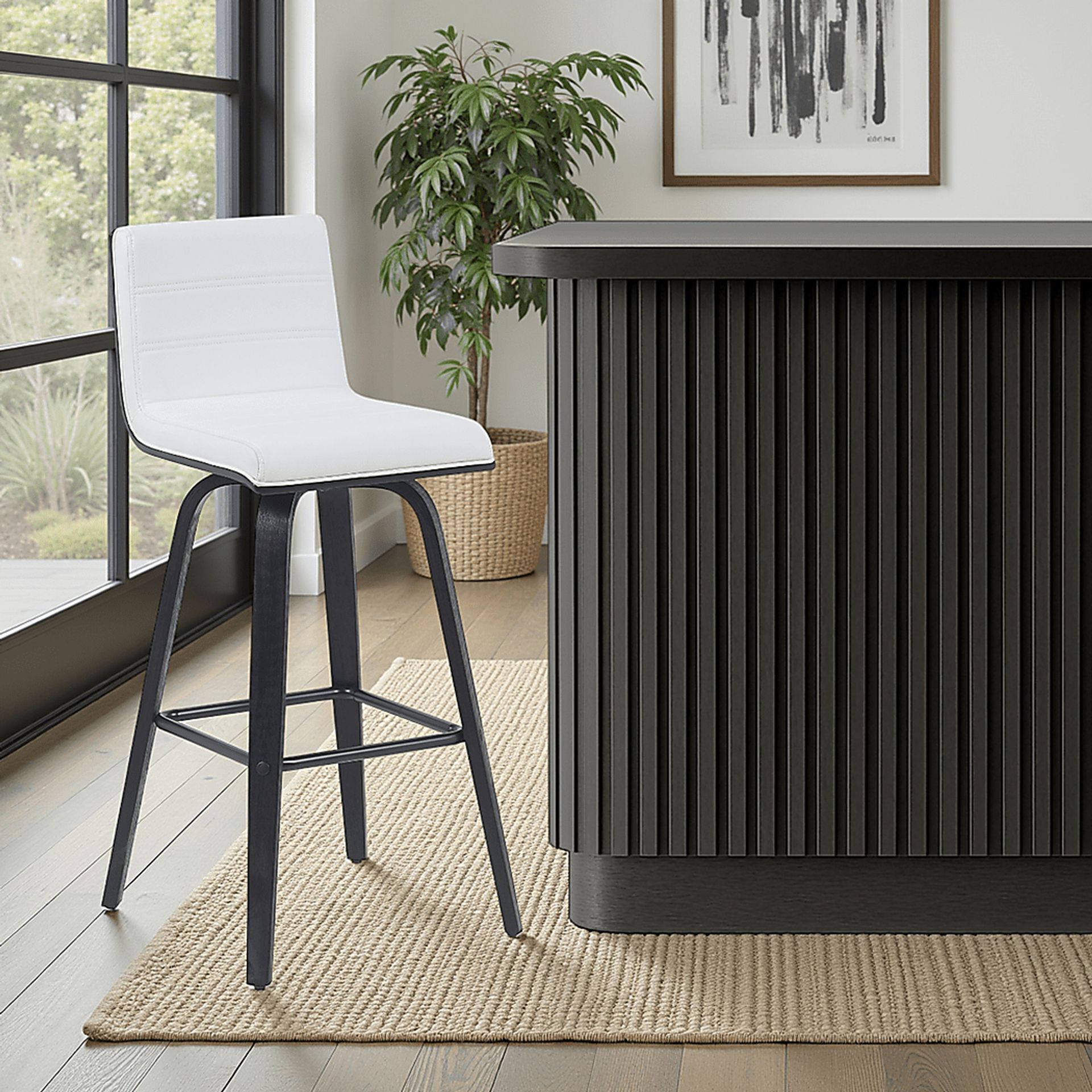 Sunways II White Barstool - Image 2