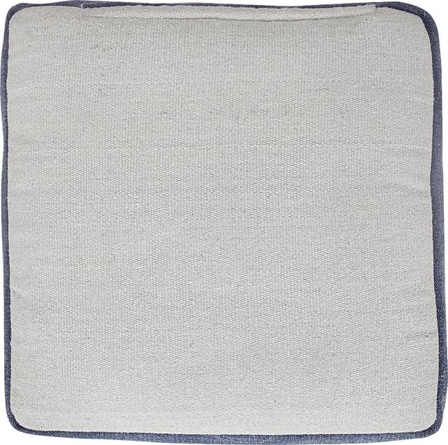 Sunwood White/Navy Pouf - Thumbnail - Image 3