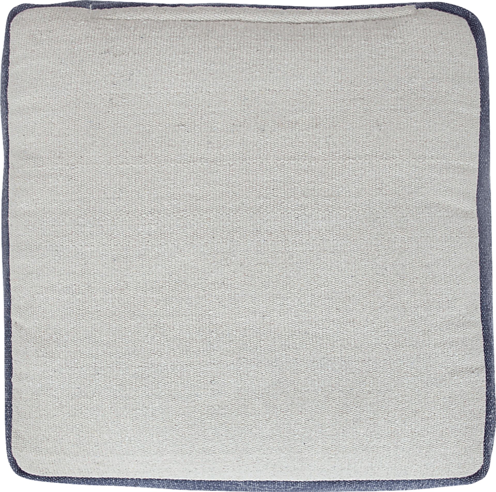 Sunwood White/Navy Pouf - Image 3