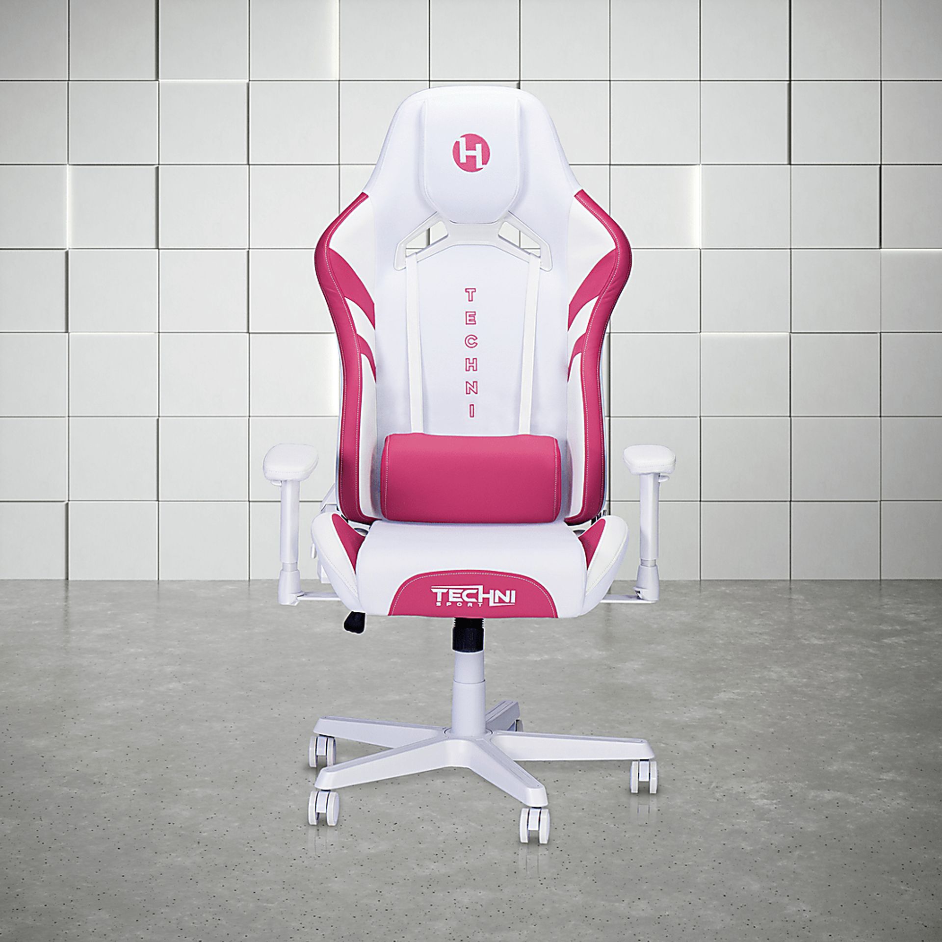 Suolin Pink/White Gaming Chair - Image 2