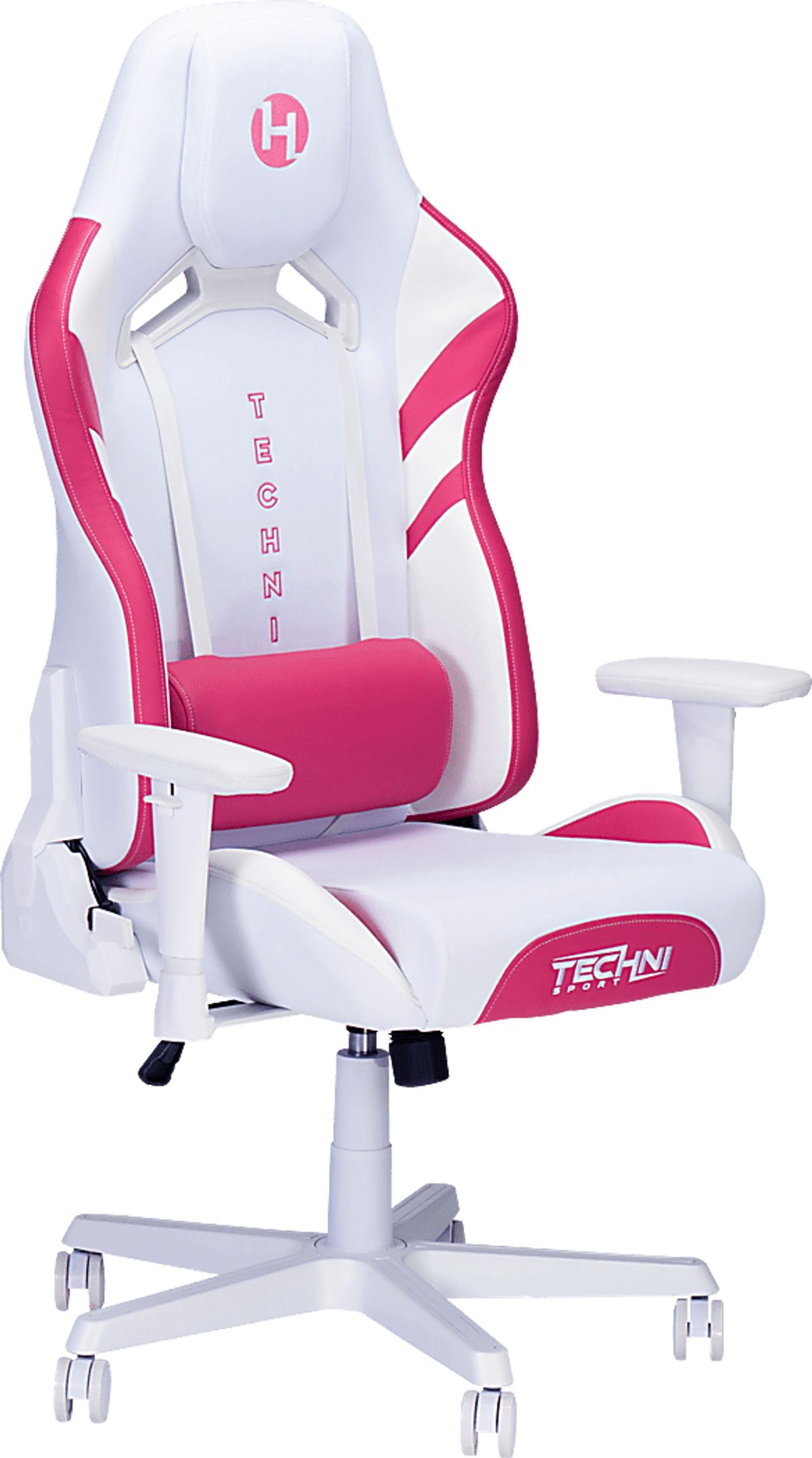 Suolin Pink,White Fabric,Polyurethane Fabric Desk Chair | Rooms to Go
