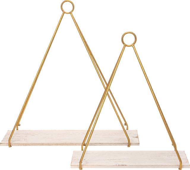 Superspun Gold Wall Shelf, Set of 2 - Thumbnail - Image 5