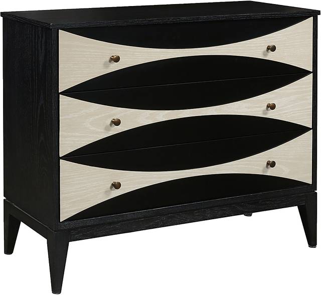 Surelan Black 3 Drawer Accent Cabinet - Thumbnail - Image 3
