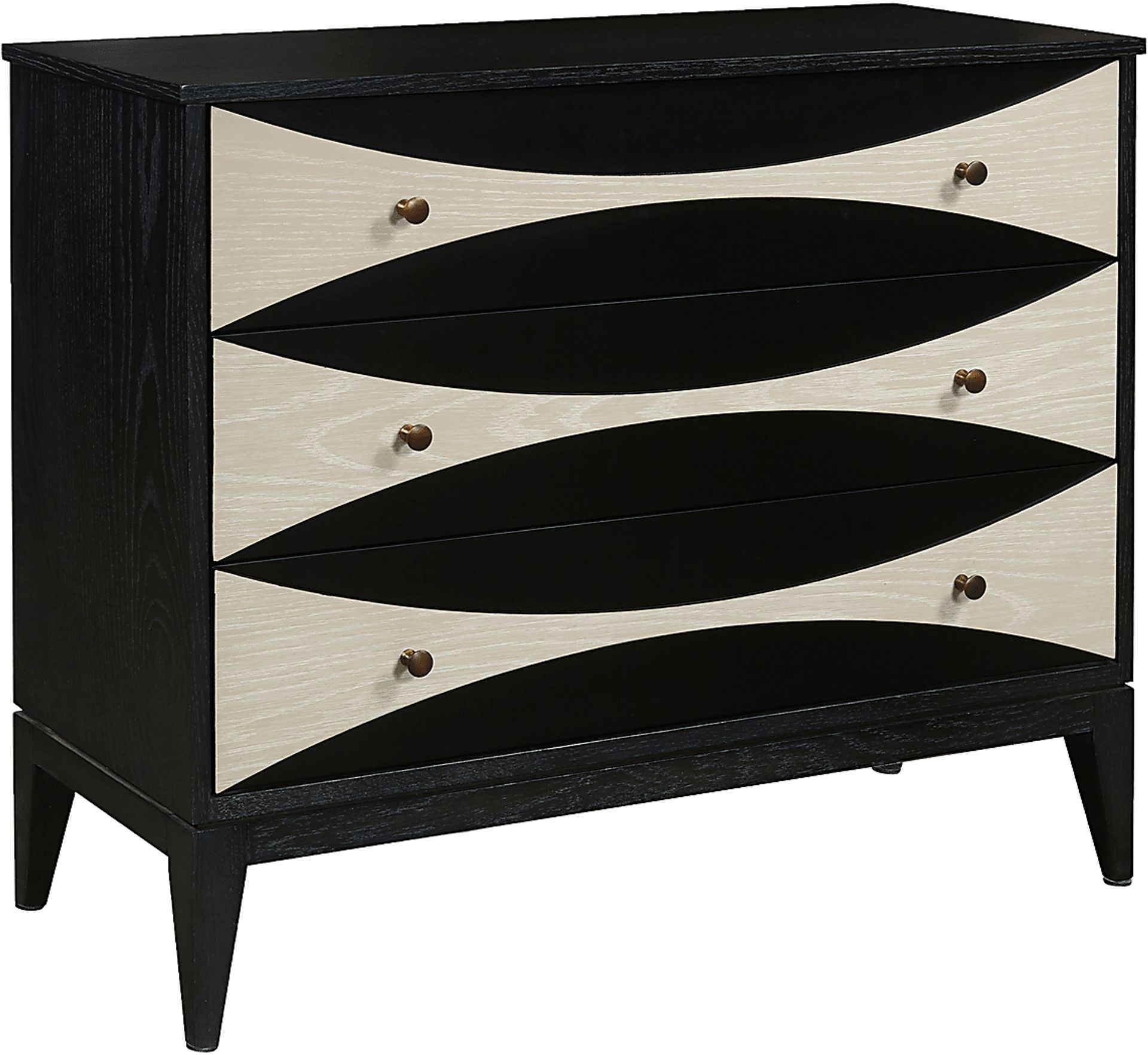 Surelan Black 3 Drawer Accent Cabinet - Image 3