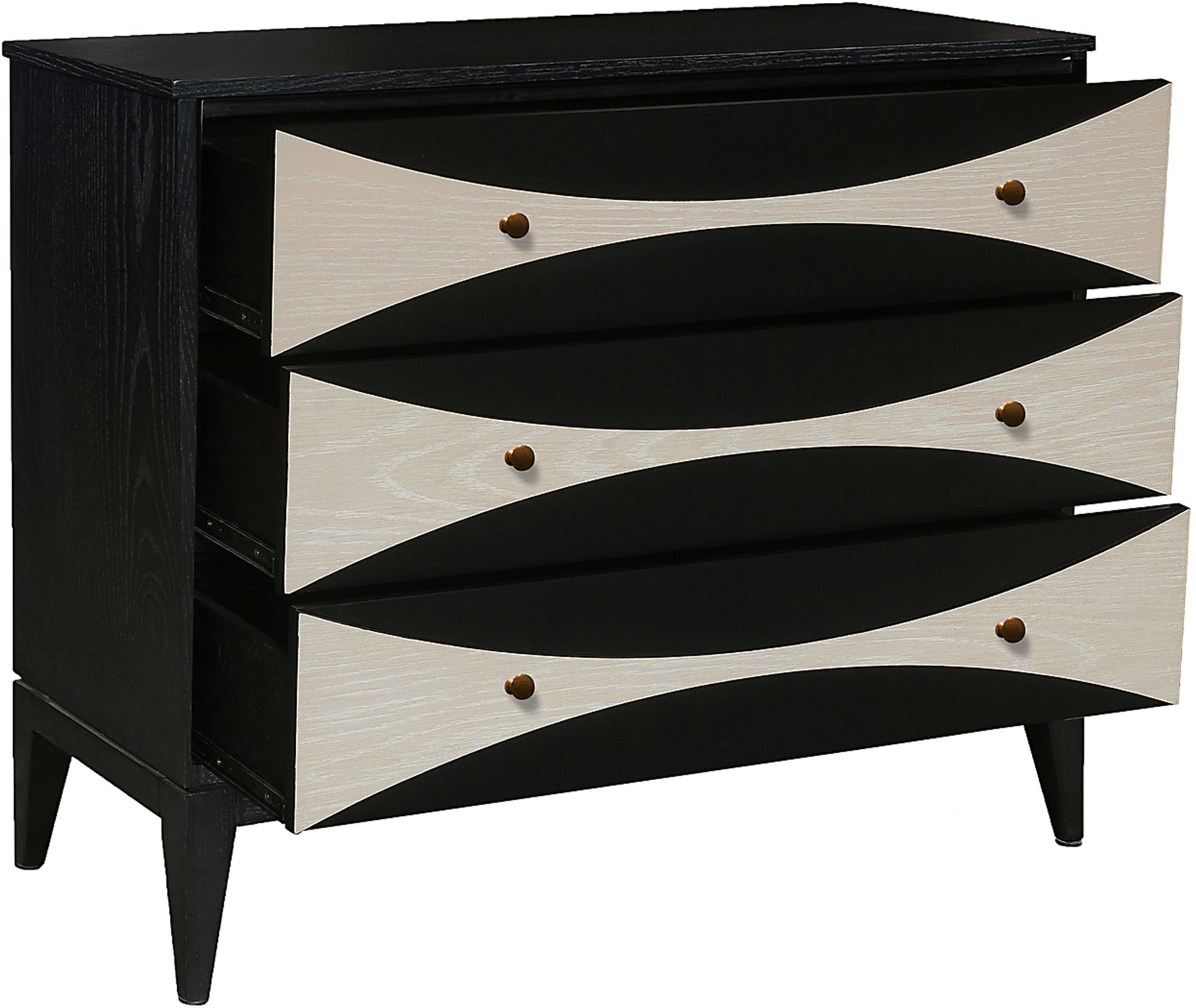 Surelan Black 3 Drawer Accent Cabinet - Image 4