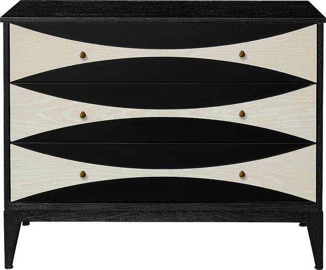 Surelan Black 3 Drawer Accent Cabinet - Thumbnail - Image 1
