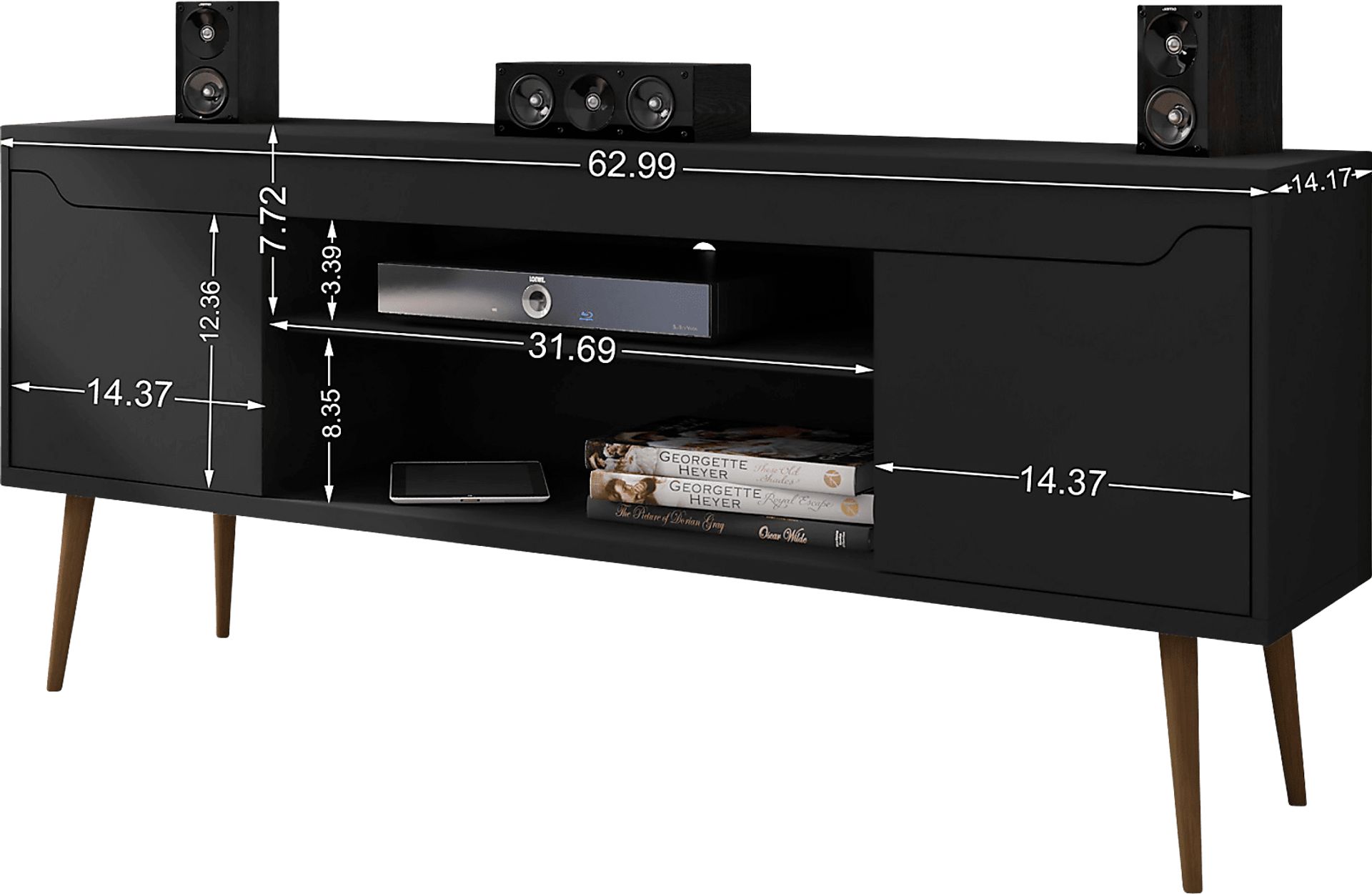 Surlin Black 63 in. Console - Image 2