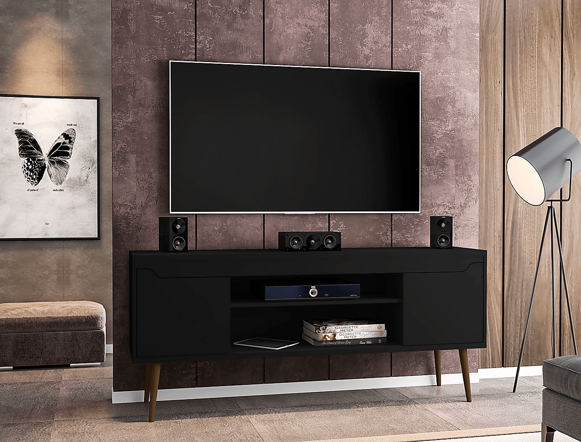 Surlin Black 63 in. Console - Image 10