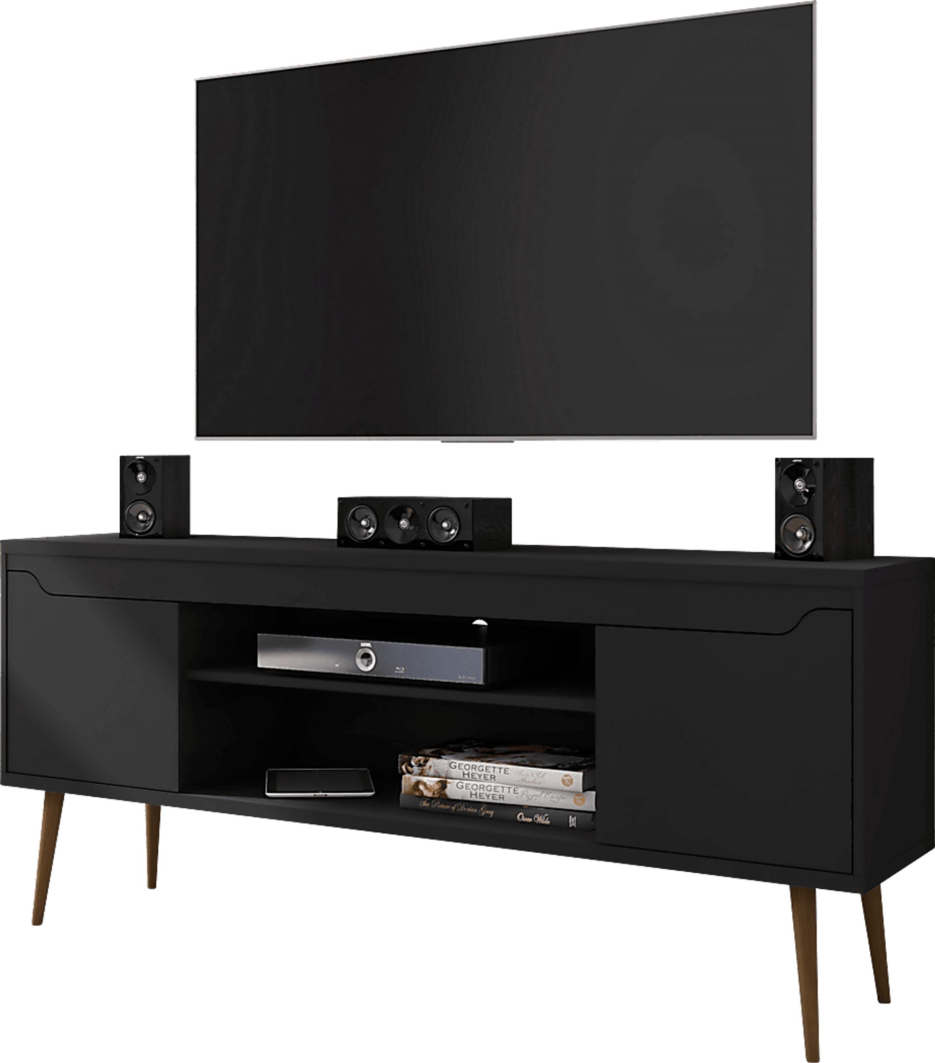 Surlin Black 63 in. Console - Image 1