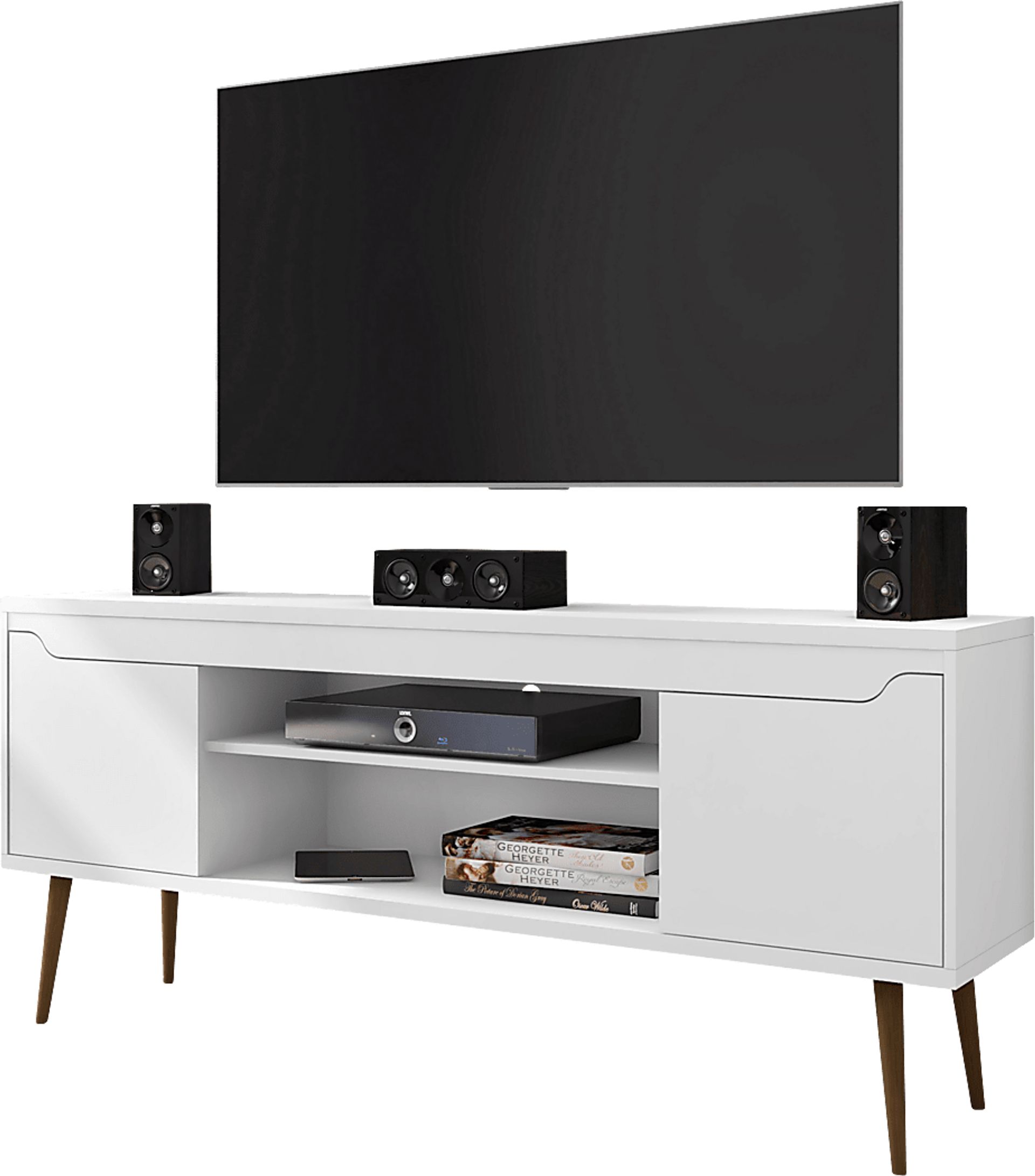 Surlin White 63 in. Console - Image 1