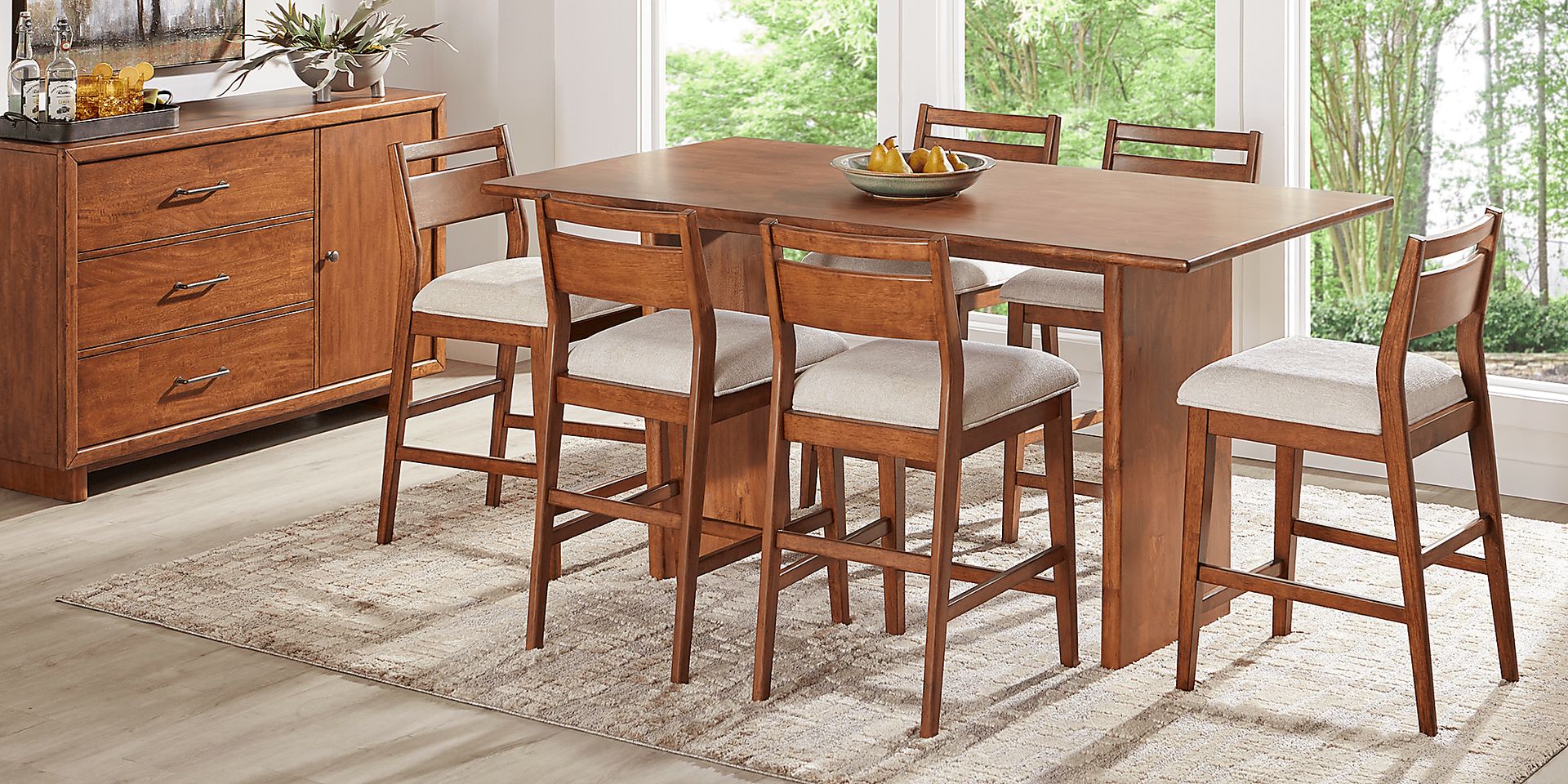 Surrey Ellis Brown Counter Height Panel Back Stool - Image 2