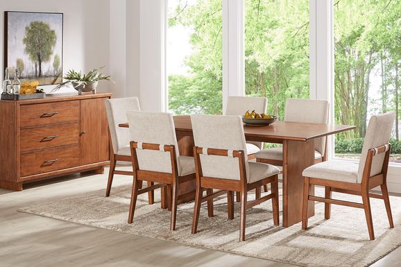 Surrey Ellis Brown 5 Pc Dining Room with Upholstered Chairs