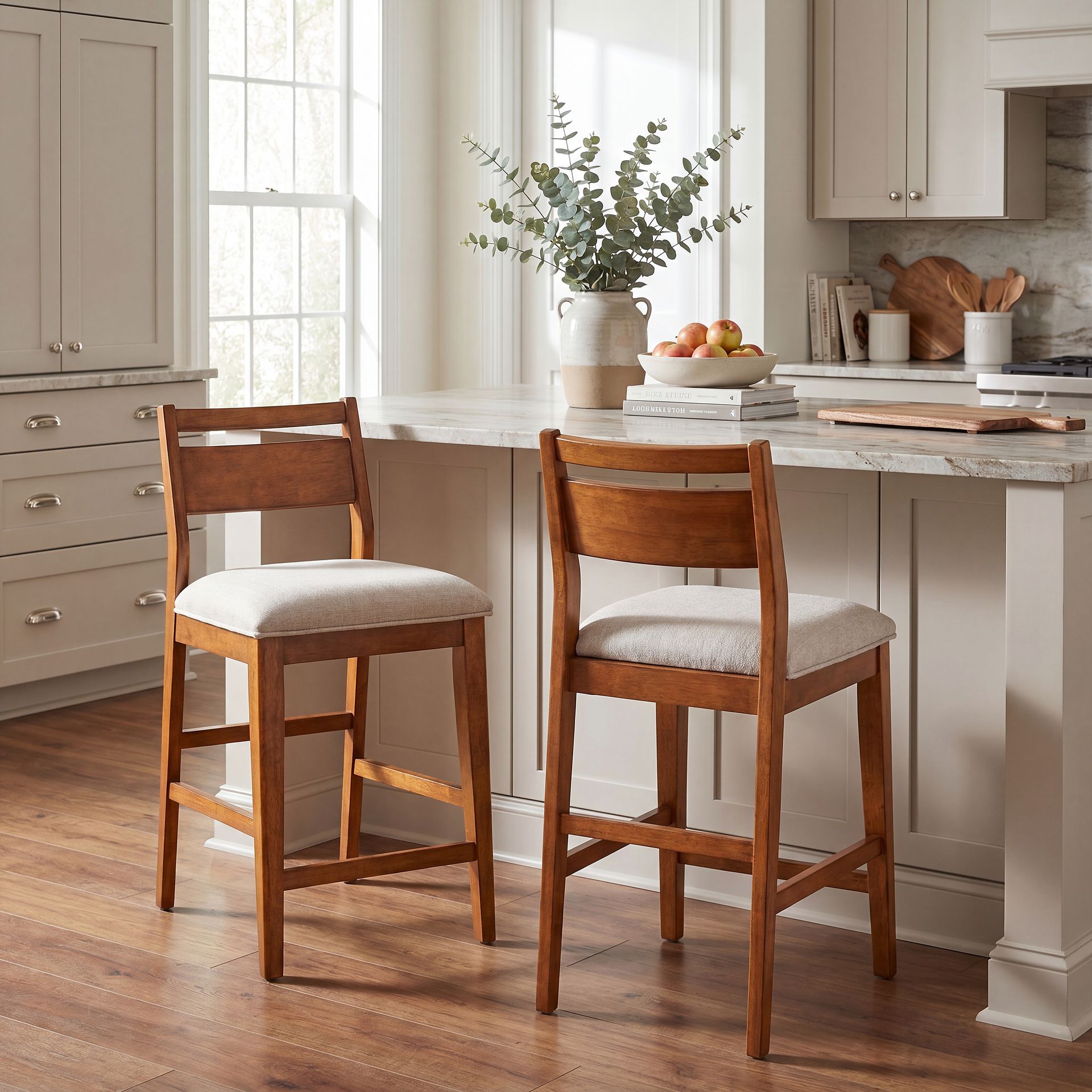 Surrey Ellis Brown Counter Height Panel Back Stool - Image 7