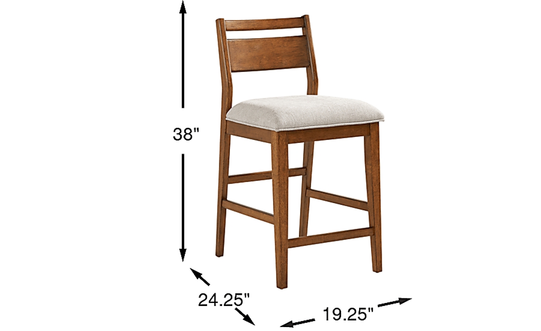Surrey Ellis Brown Counter Height Panel Back Stool