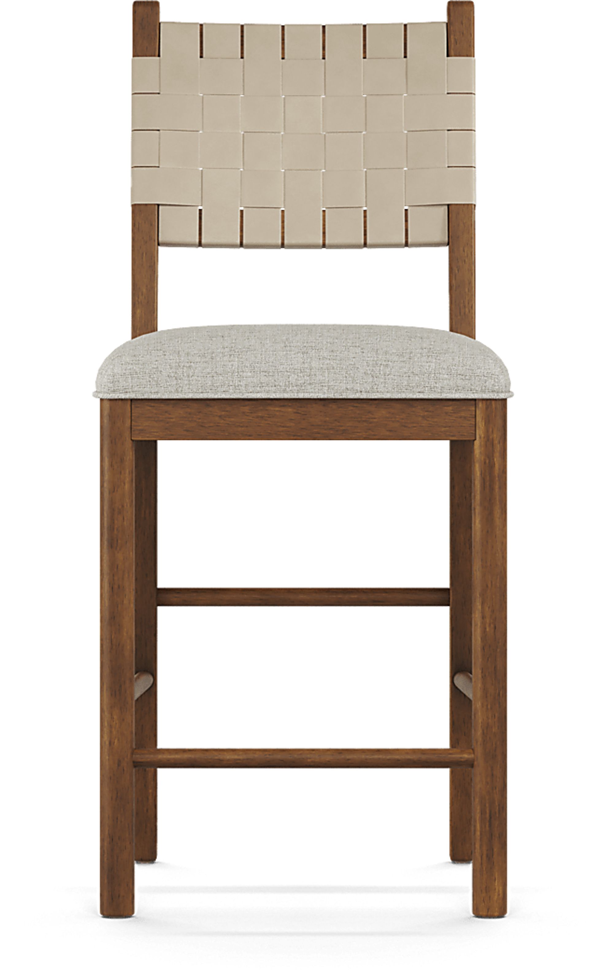 Surrey Ellis Brown 6 Pc Counter Height Dining Room with Strap Back Stools and Bench - Image 6