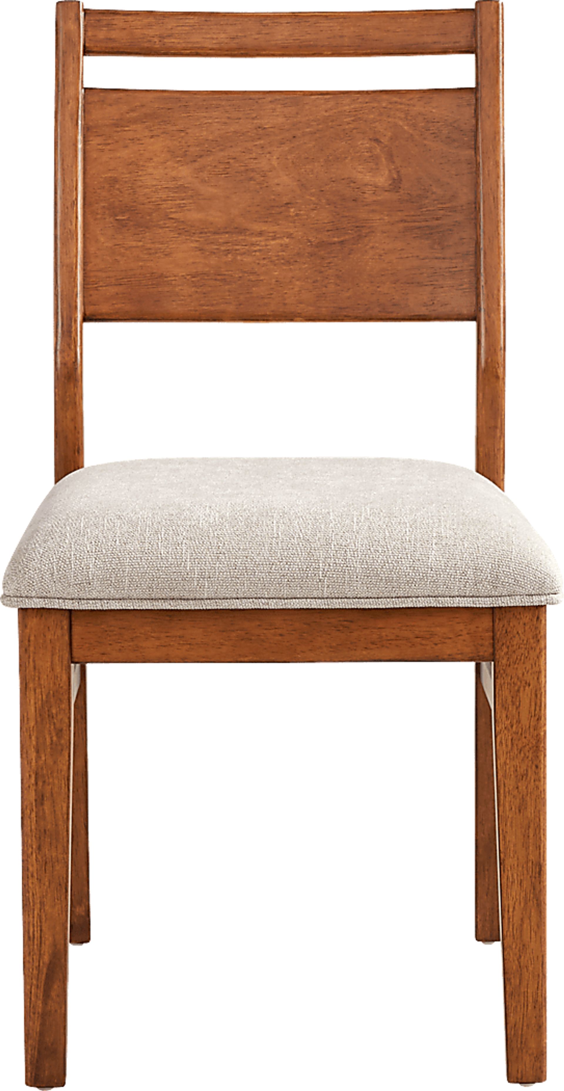 Surrey Ellis Brown 5 Pc Round Dining Room with Panel Back Chairs - Image 5