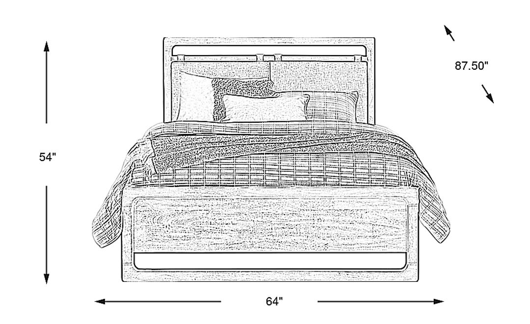 Surrey Ellis Caramel 3 Pc Queen Upholstered Bed