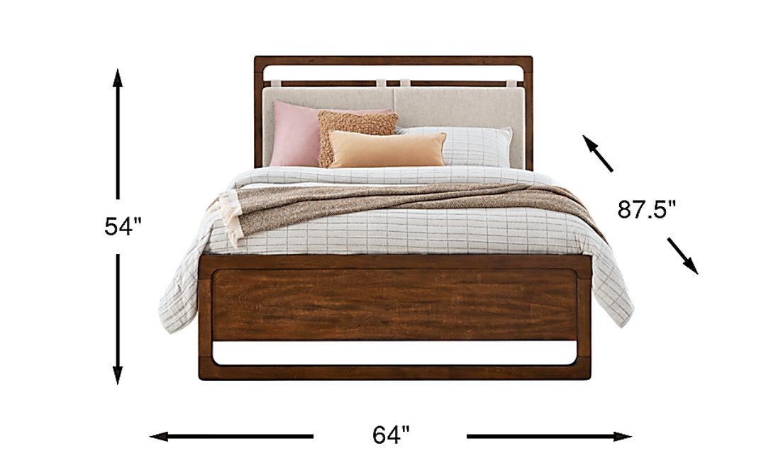 Surrey Ellis Caramel 3 Pc Queen Upholstered Bed