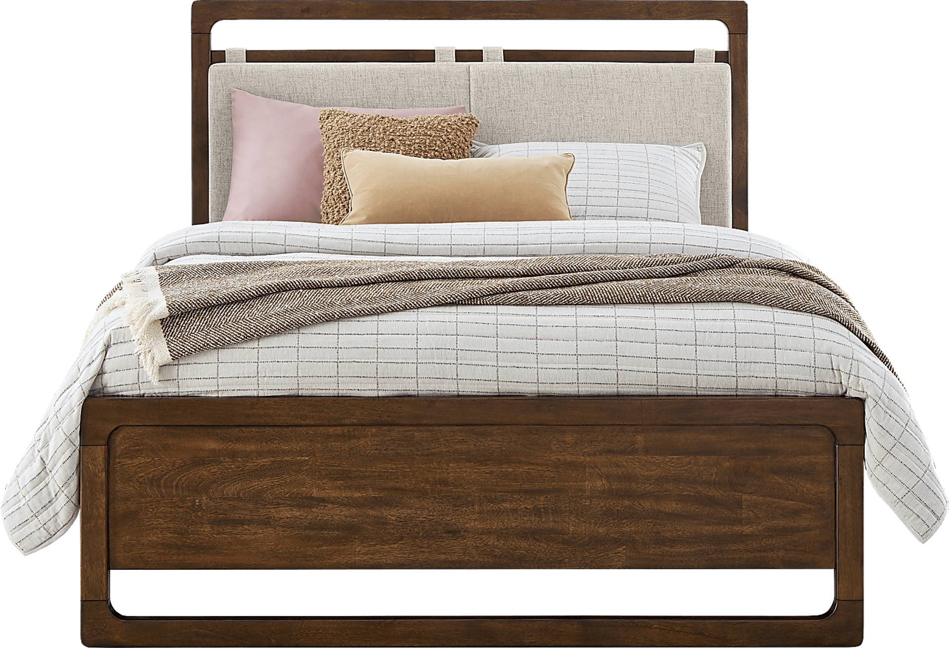 3 pc queen upholstered bed