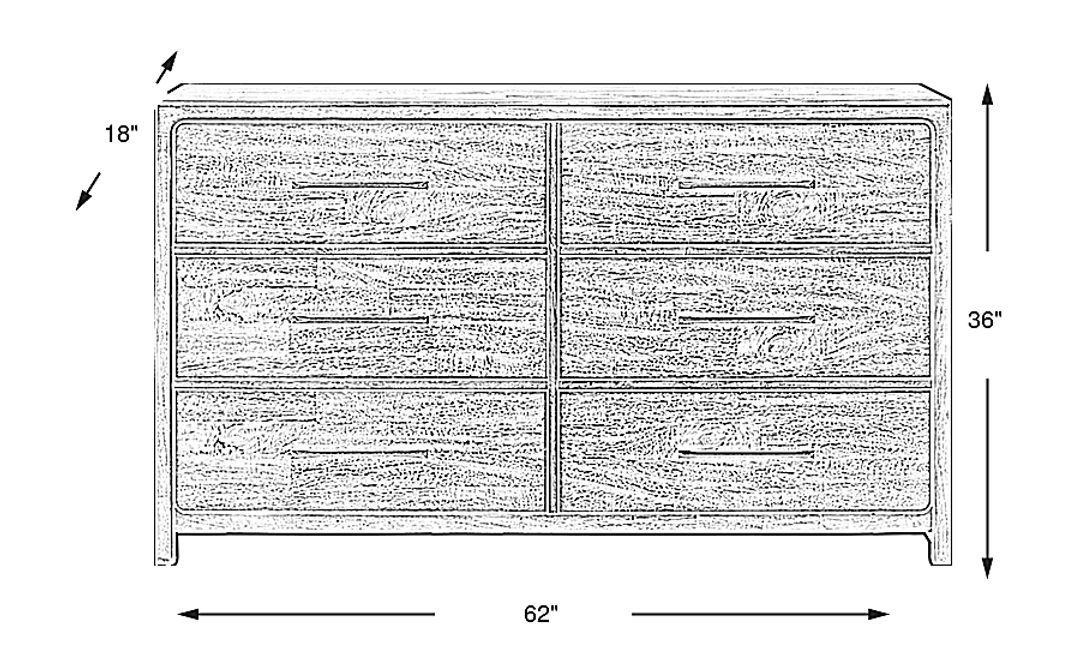 Surrey Ellis Caramel Dresser