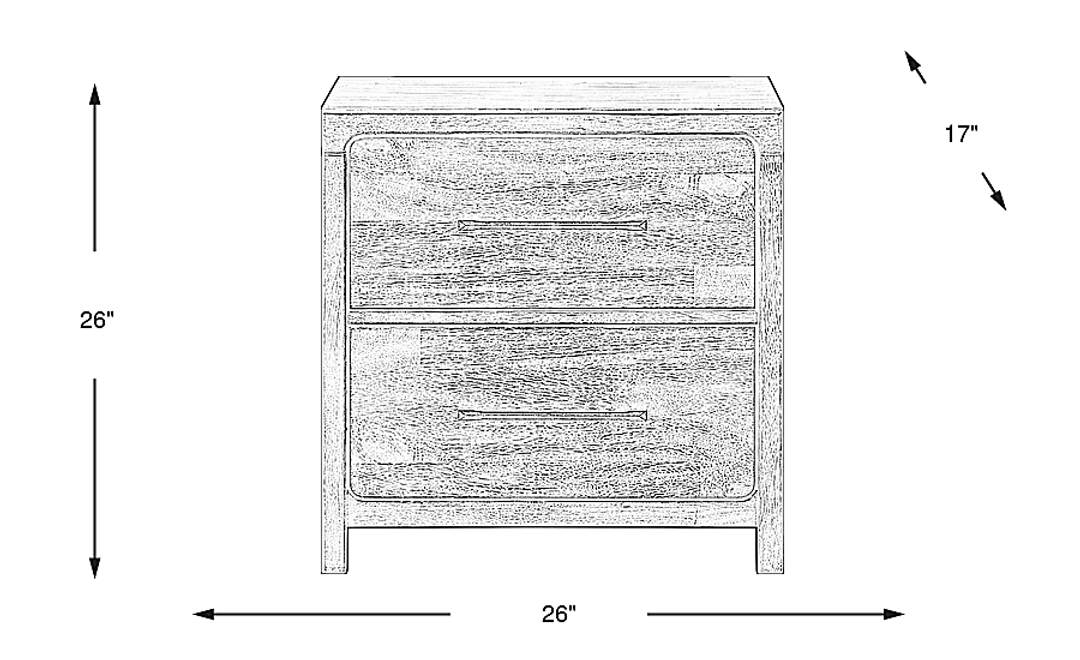 Surrey Ellis Caramel Nightstand