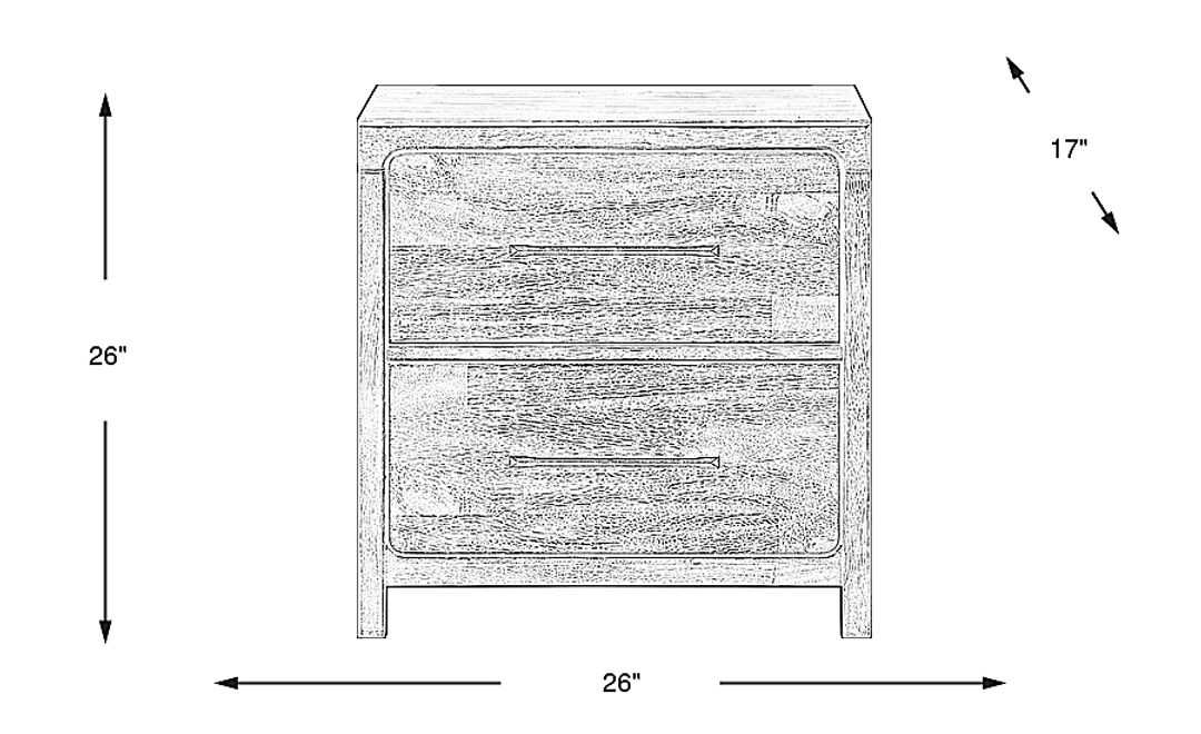 Surrey Ellis Caramel Nightstand