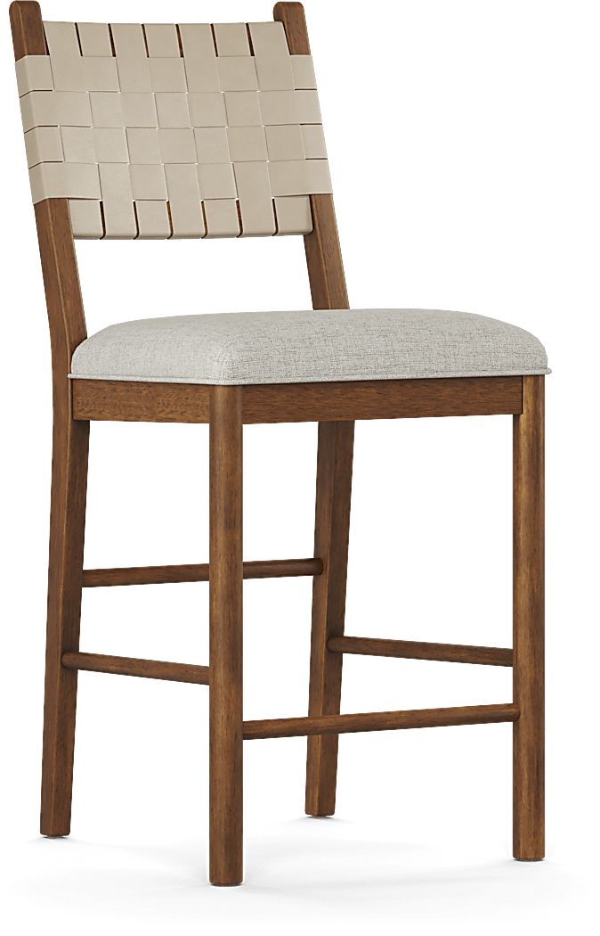 Surrey Ellis Brown Counter Height Strap Back Chair