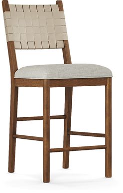 Surrey Ellis Brown Counter Height Strap Back Chair