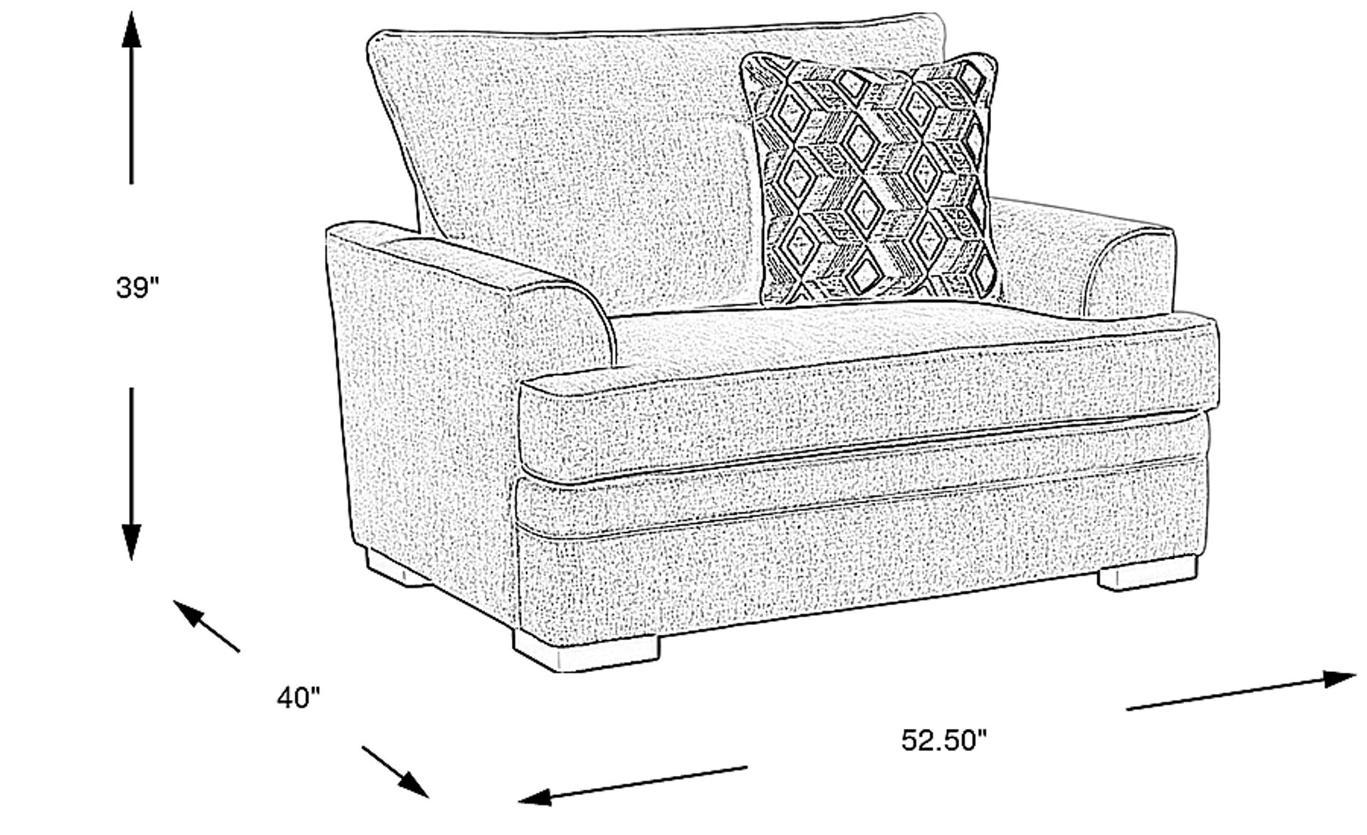 Dimension Image. Please refer to the Dimension Tab on this page for dimension details.