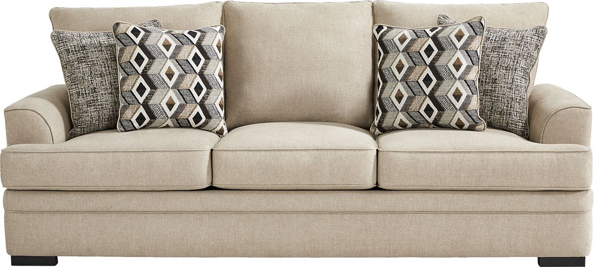 Surrey Hills 7 Pc Beige Woven Sleeper Living Room Set With Sleeper Sofa ...