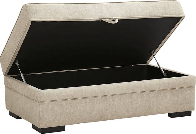 Surrey Hills Beige Storage Ottoman - Thumbnail - Image 2