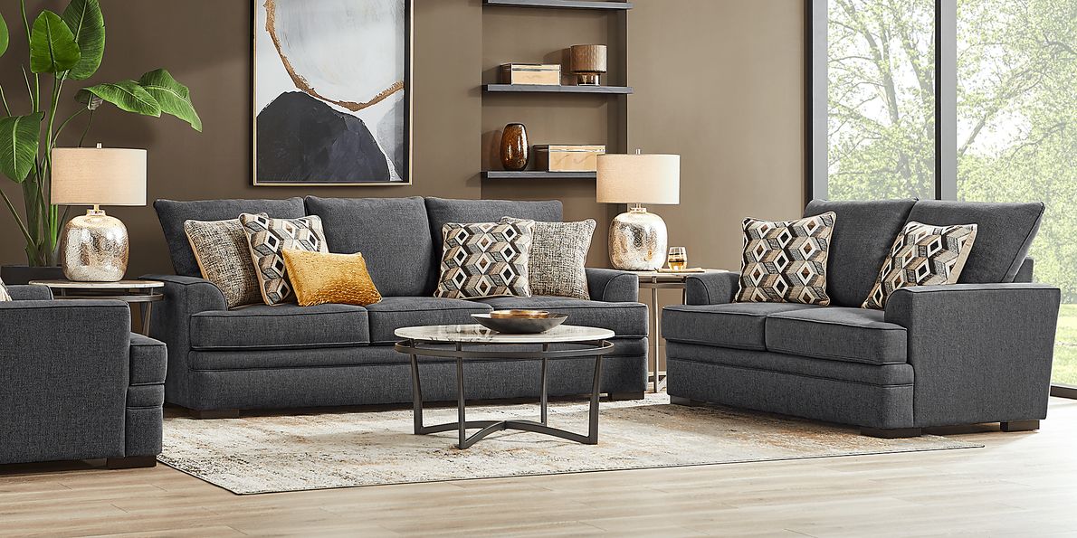 Rooms to store go black sofa