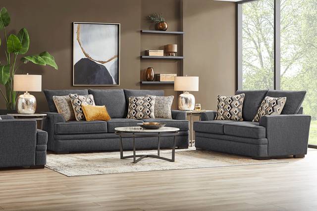 Surrey Hills Black 7 Pc Living Room - Thumbnail - Image 1