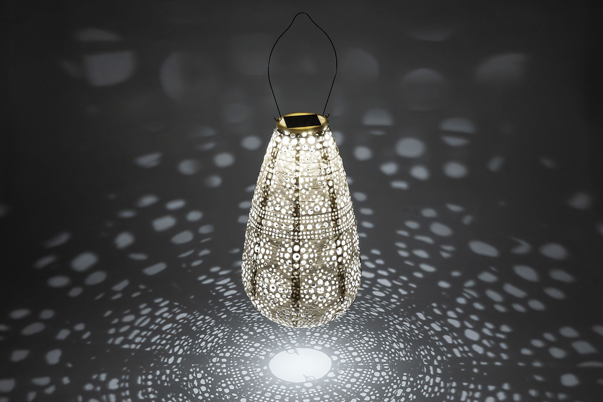 Sury White Outdoor Solar Lantern - Image 2