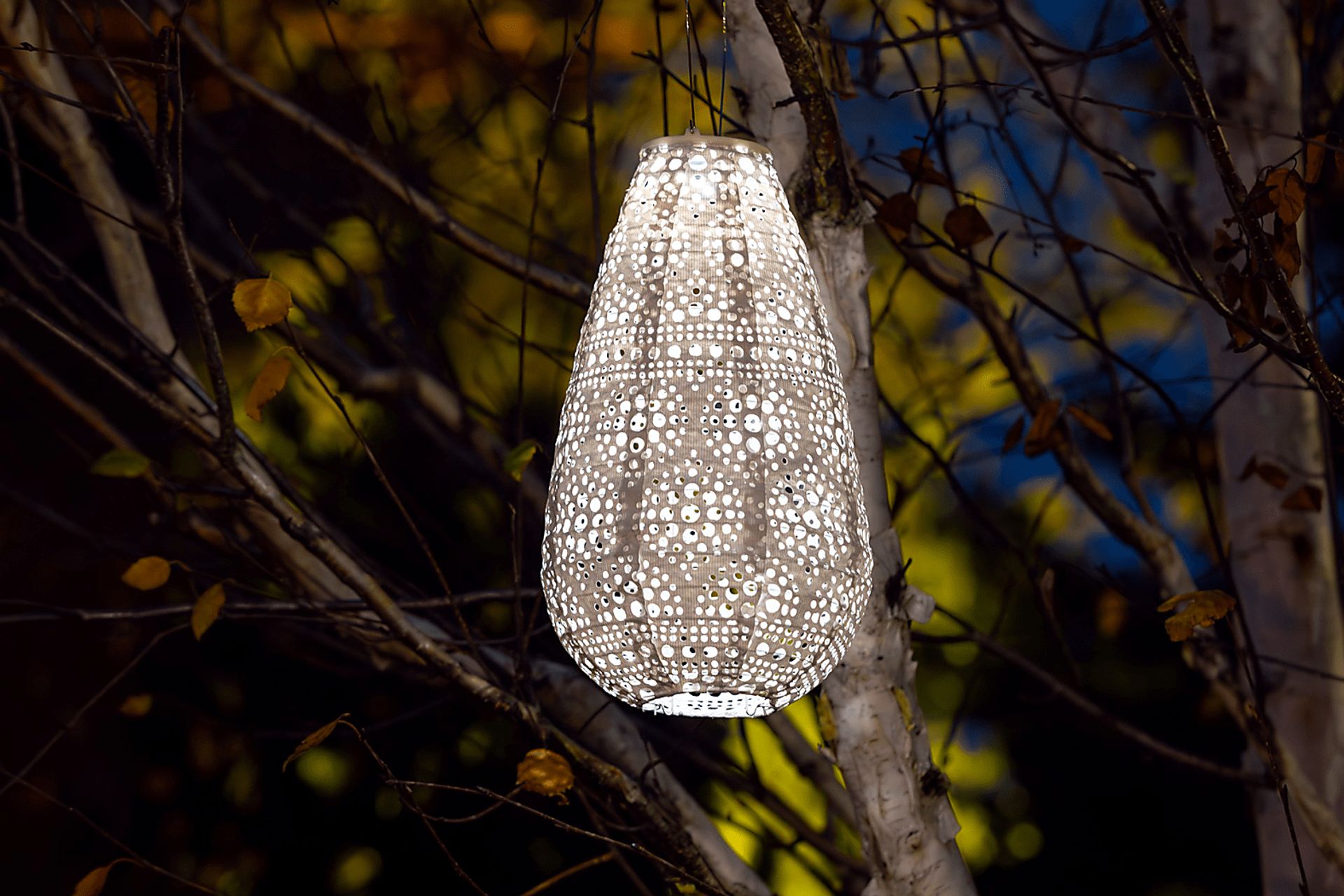 Sury White Outdoor Solar Lantern - Image 5
