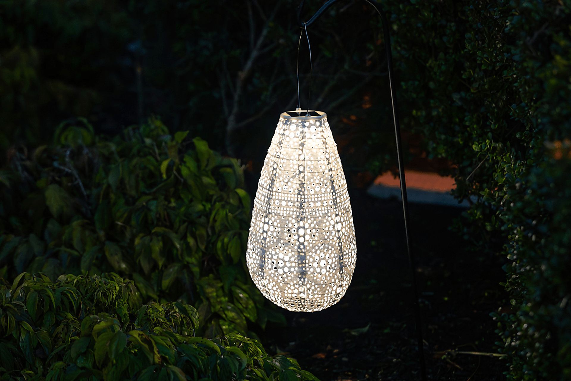 Sury White Outdoor Solar Lantern - Image 6