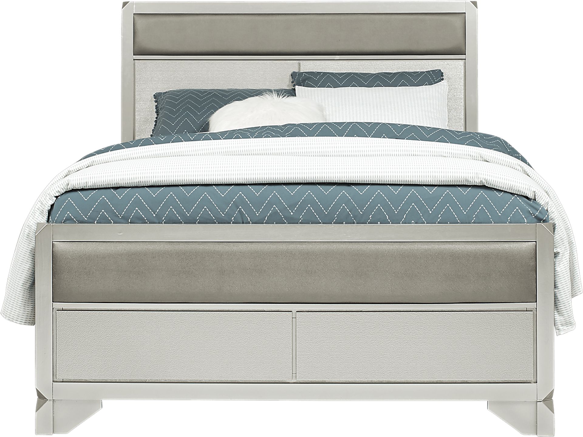 Susana Champagne 3 Pc Queen Panel Bed - Image 1