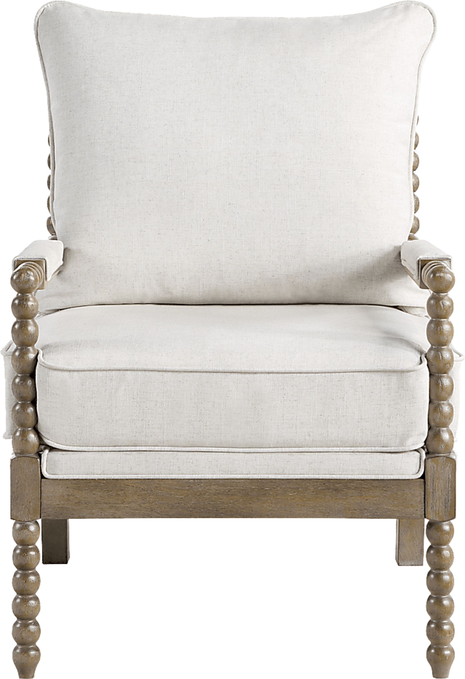 Susanna Brown Accent Chair with Beige Cushions - Image 2