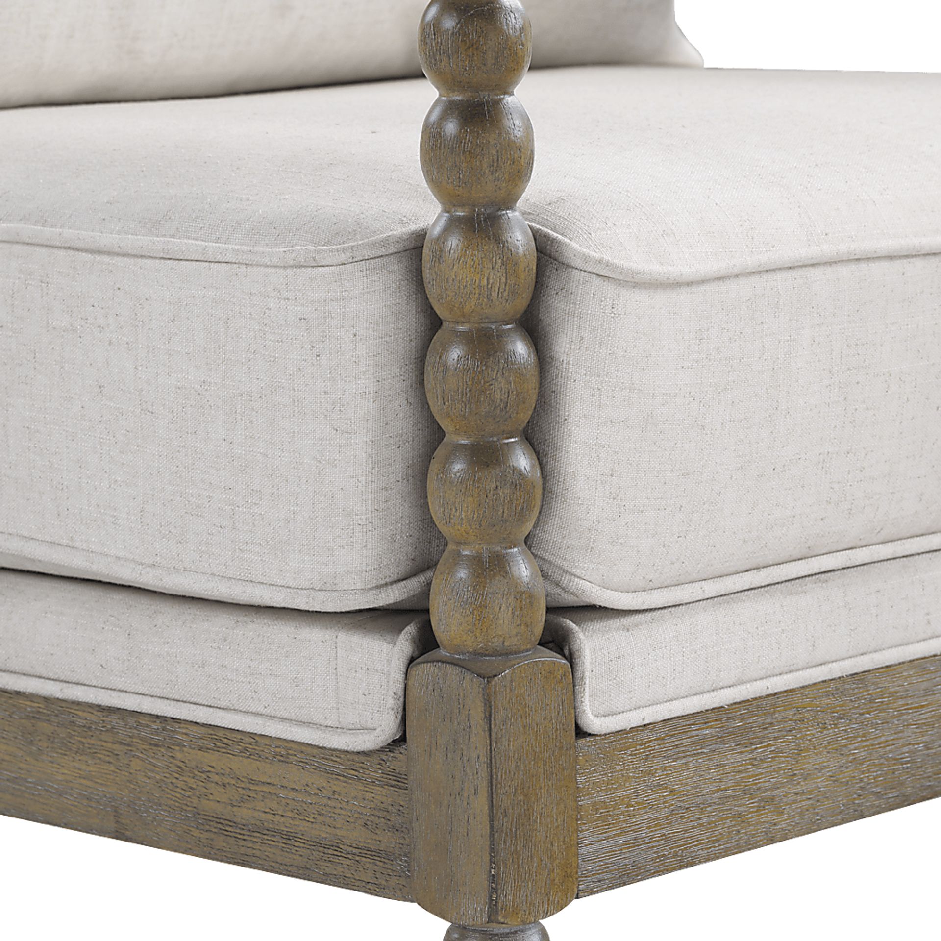 Susanna Brown Accent Chair with Beige Cushions - Image 3